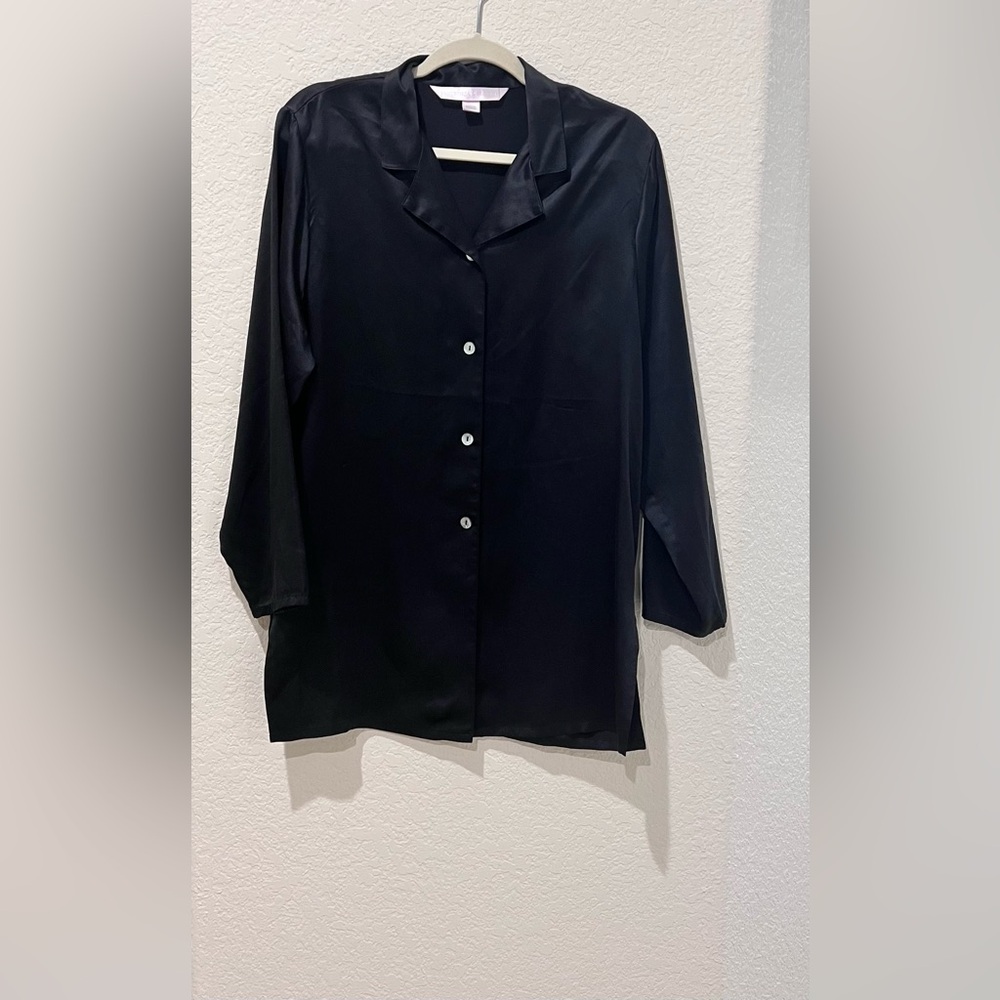 🖤 Victoria's Secret 100% Silk Night Shirt | Black | Medium 🖤